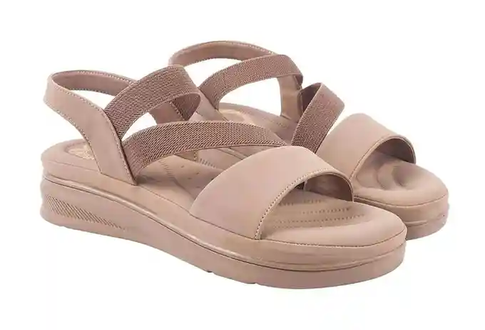 Shoetopia Women's Comfortable Elastic Strap Slip-On Casual Footwear